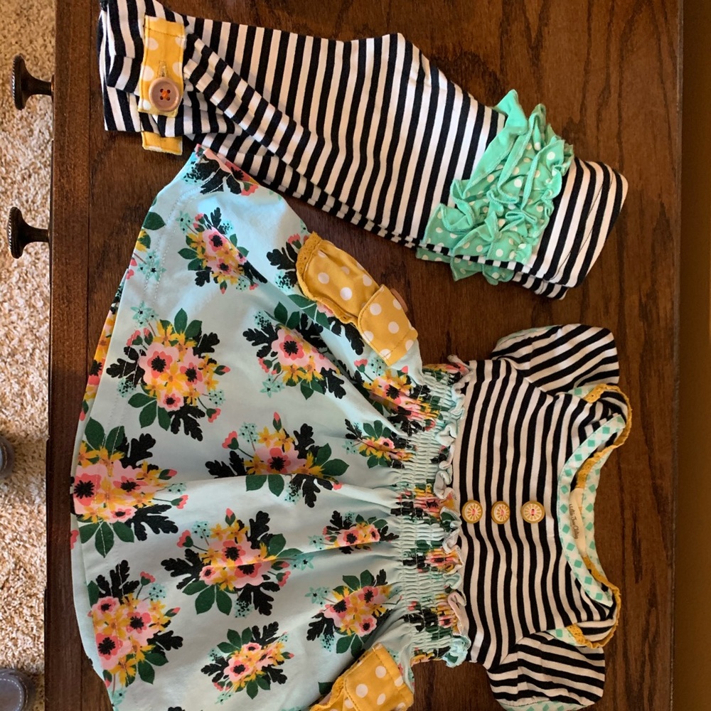 Matilda Jane Dress, legging and diaper cover